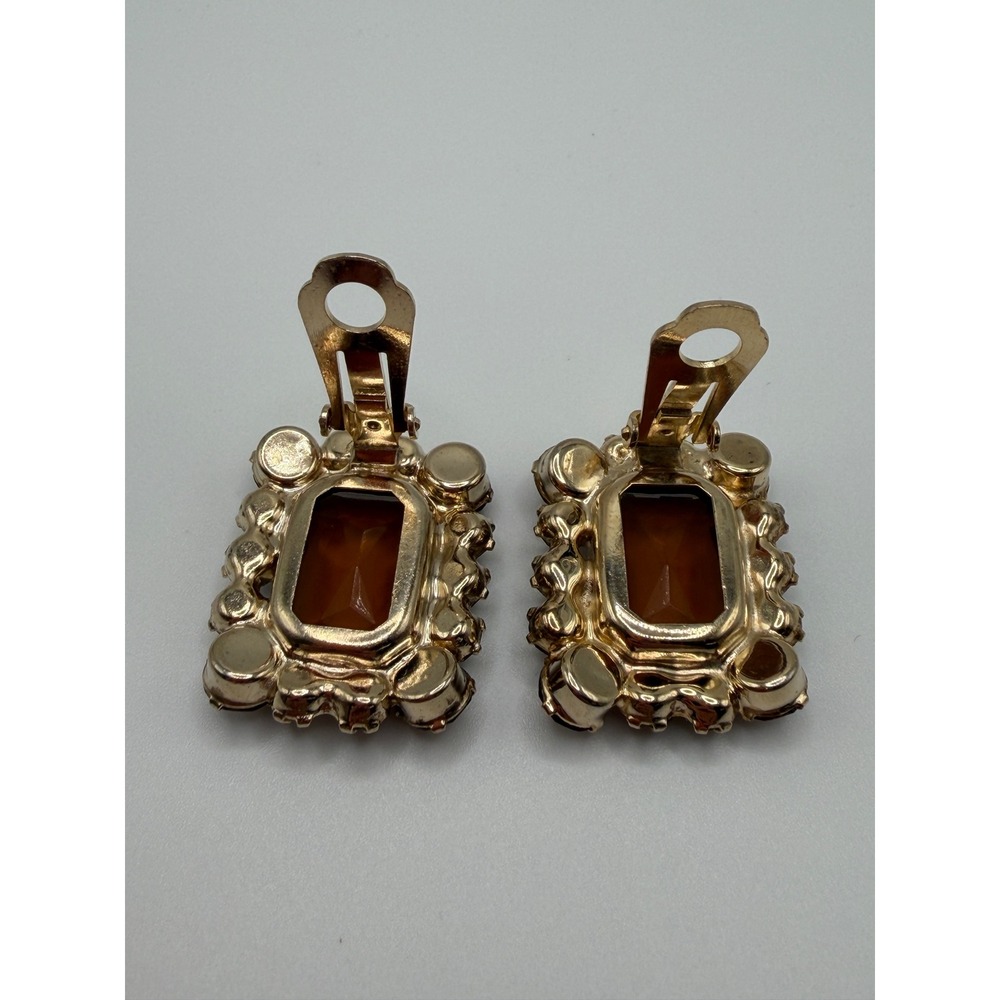 Juliana Elster & DeLizza VTG Smoky Topaz Rhinestone Bracelet and Earrings Set - Picture 16 of 16